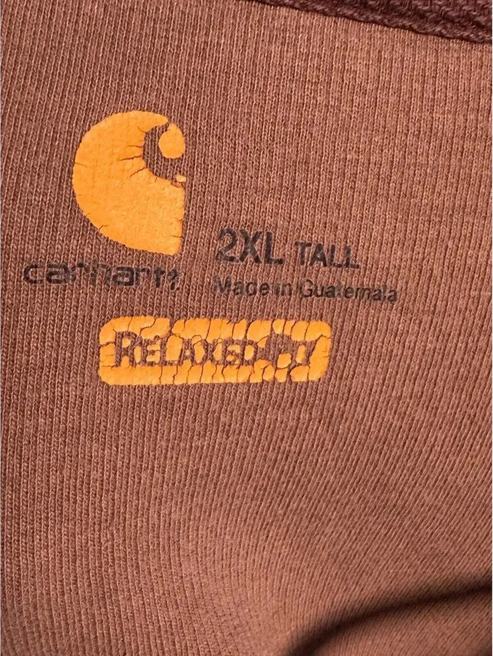 Carhartt Relaxed Fit 1/4 Zip Tan Pullover Sweater Mens 2XL